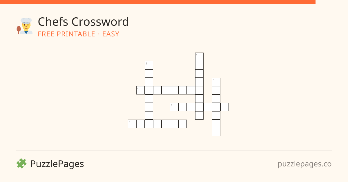 Chefs Easy printable crossword preview — free to print from PuzzlePages