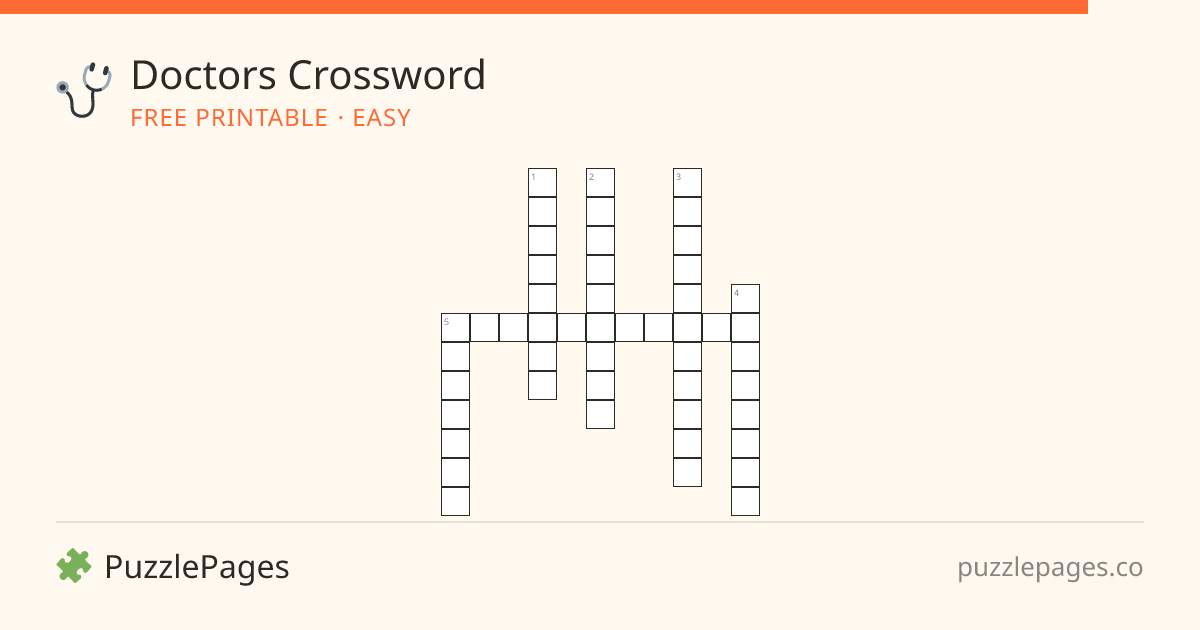 Doctors Easy printable crossword preview — free to print from PuzzlePages
